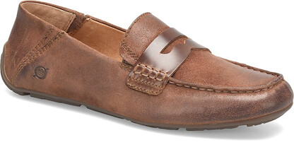 Born Men's Marcel Penny Loafer Dark Brown Distressed - BM0018680