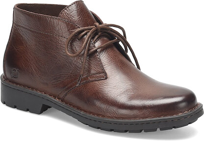 Born Men's Lincoln Chukka Boot Dark Brown (Bark) Full Grain Leather - BM0019506