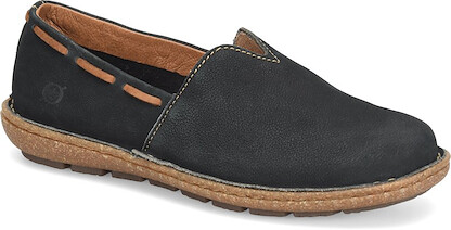 Born Women's Naya Slip-On Black Nubuck Leather - BR0027809