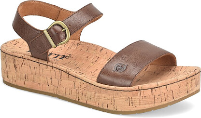 Born Women's Sari Sandal Nut (dark brown) Full Grain Leather - BR0035523