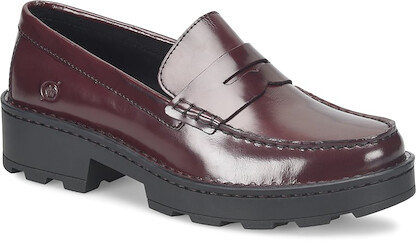 Born Women's Carrera Loafer Bordo (Burgundy) Box Leather - BR0041747