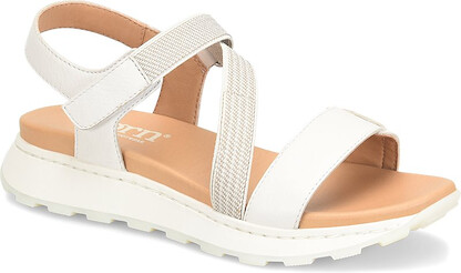 Born Women's Mady Flat Sandal White (Sea Salt) - BR0070381