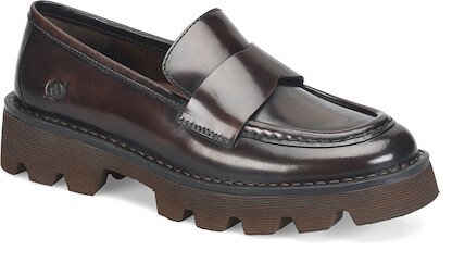 Born Women's Sigge Loafer Brown (Bruno) Brush-Off Leather - BR0077057