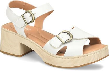 Born Women's Bella Sandals White Leather - BR0085401
