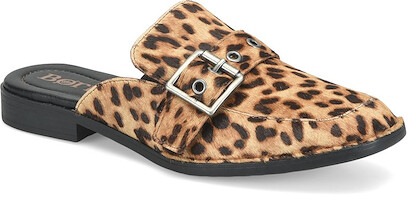 Born Women's Mikah Leopard Print Clog Dark Brown Tan - BR0089783