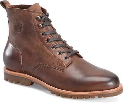 CAROLINA Men's Gold Lace Up Boot Dark Brown - CA2402