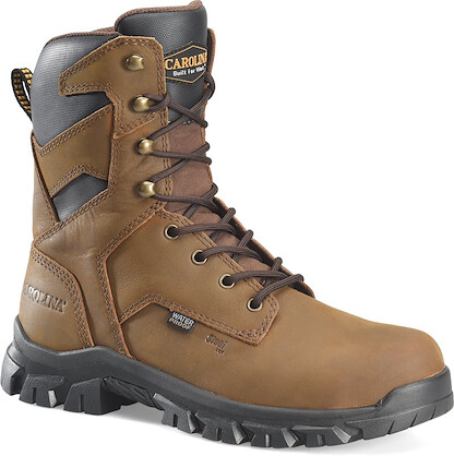 CAROLINA Men's 8" Gruntz Steel Toe Waterproof Work Boot Brown - CA3597