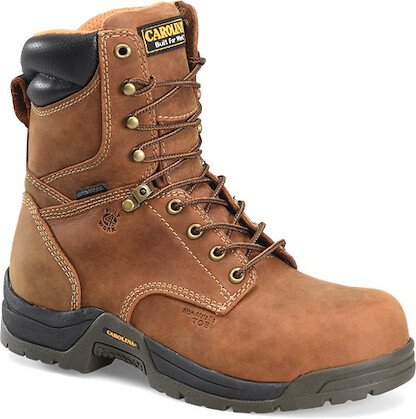 CAROLINA Men's 8" Bruno Hi Soft Toe Waterproof Work Boot Brown - CA8020