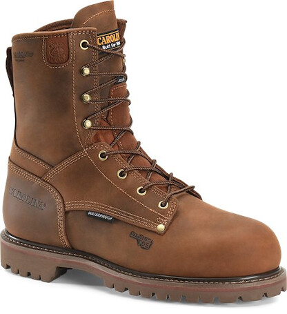 CAROLINA Men's 28 Series 8" Composite Toe Insulated Waterproof Work Boots Brown - CA9528