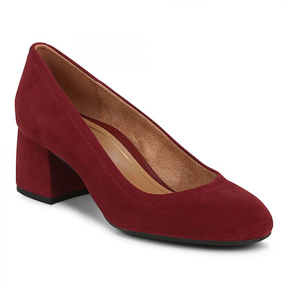 Vionic Women's Carmel Pump Oatmeal Syrah Suede - I7869LB604