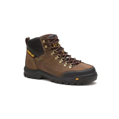 CATERPILLAR WORK Men's Threshold Waterproof Steel Toe Work Boot Real Brown - P90935
