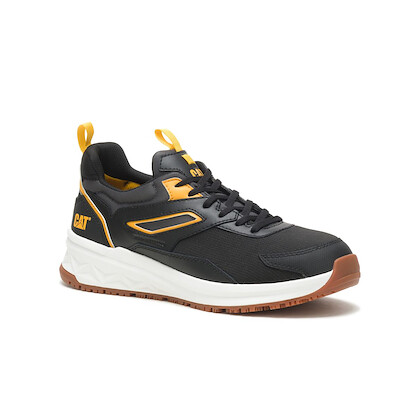 CATERPILLAR WORK Men's Streamline Carbon Composite Toe Athletic Work Shoe Black/CAT Yellow - P91489