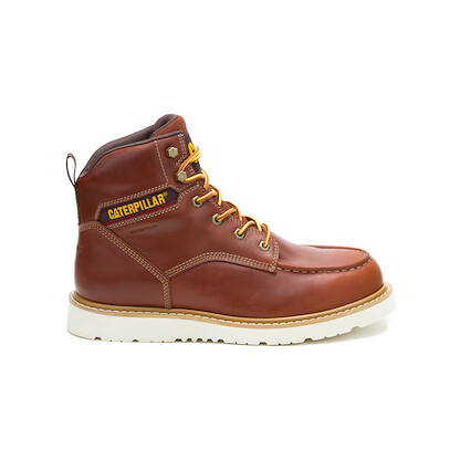 CATERPILLAR WORK Men's Reclaimer Wedge Steel Toe Waterproof Work Boot Sudan Brown - P91835