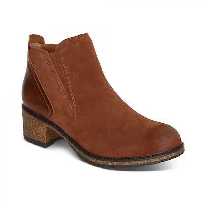 Aetrex Women's Frankie Twin Gore Ankle Boot Caramel Cafe - CB152W