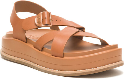 Chaco Women's Townes Midform Sandal Cashew Leather - JCH109480