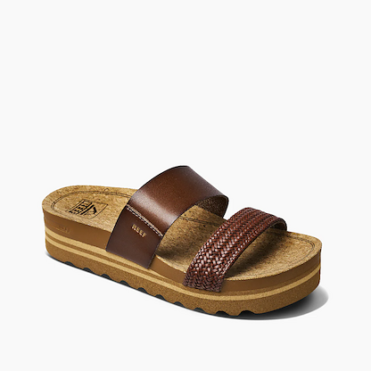 REEF Women's Sandals Cushion Vista Hi Sandal Chocolate - CI8096