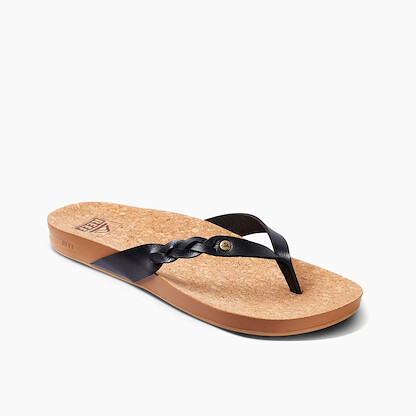 REEF Women's Cushion Court Twist Flip Flop Black - CJ0195