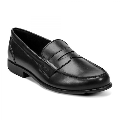 Men's Soren Penny Loafers Black Slip-Ons - M-Soren-BLK01