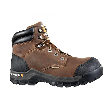 Carhartt Men's 6" Rugged Flex® Composite Toe Waterproof Work Boot Dark Brown Oil Tanned - CMF6380