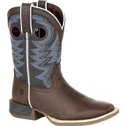 Lil Durango Lil Rebel Pro™ Big Kids' Western Boot Belgian Brown/Denim Blue - DBT0218Y