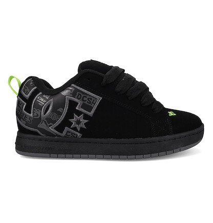 DC Shoes Men's Court Graffik Skate Shoe Black/Grey/Green - DC01661014-BKGYGN