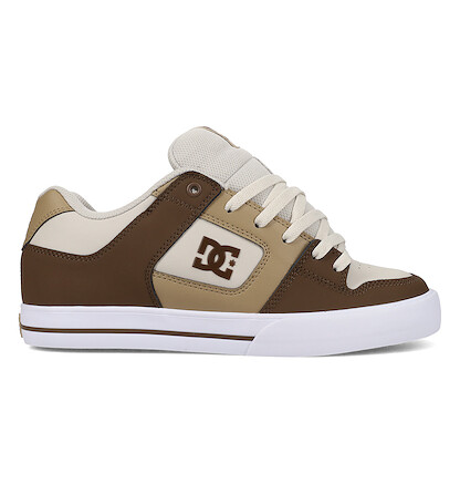 DC Shoes Men's PURE Skate Shoe Cream/Brown/Tan - DC01782210-CMBNTN