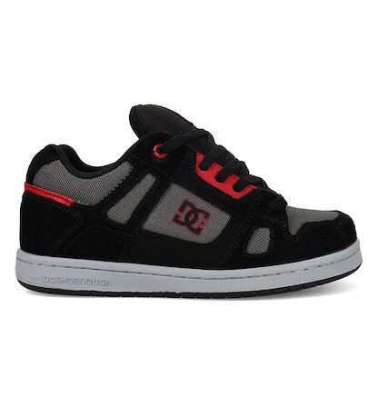 DC Shoes Boys' Stag Skate Shoe Black/Grey/Red - DC02186008