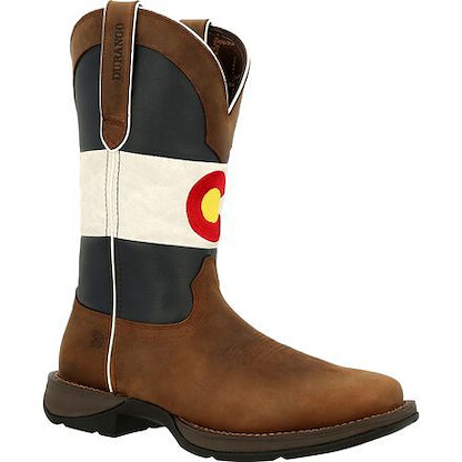 Durango Men's 11" Rebel™ by Durango Western Boot Bark Brown/Colorado Flag - DDB0346