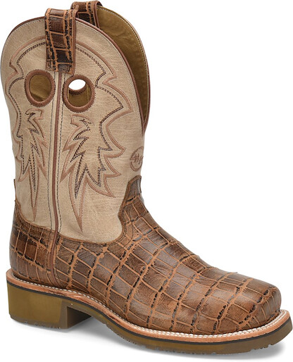 Double-H Boots Women's 10" Steel Toe Roper Work Boot Medium Brown - DH7008