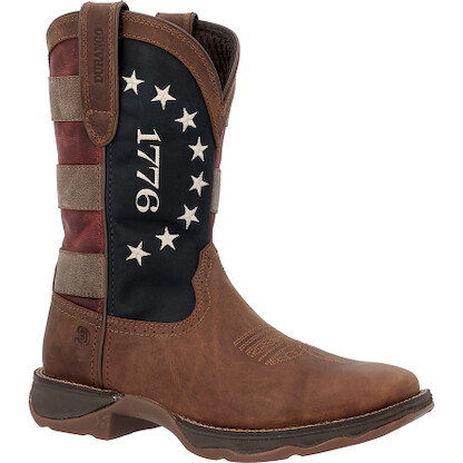 Durango Women's 10" Lady Rebel America 250 Flag Filly Brown Western Boot - DRD0520