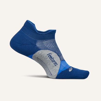 Feetures Unisex Elite Light Cushion No Show Tab Socks Navy Mist - E5058753