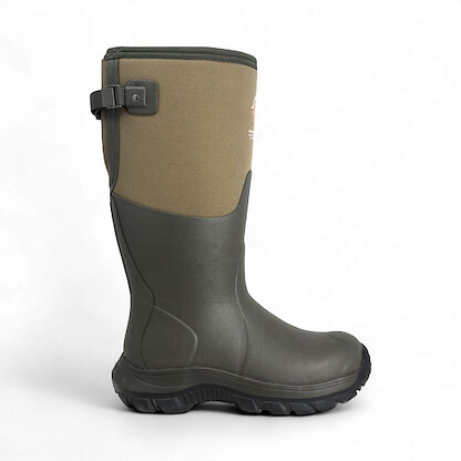 Dryshod Men's Evalusion Max Gusset Rubber Boot Khaki/Timber - EVMG-MH-BR