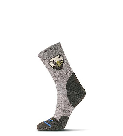 FITS Socks Unisex Light Hiker Arrowhead Mini-Crew Brown - F1305-200