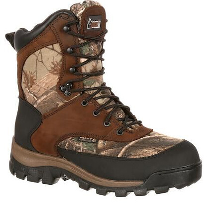 Rocky Men's 8" Core Waterproof 400g Insulated Outdoor Boot Dark Brown Realtree AP - FQ0004754