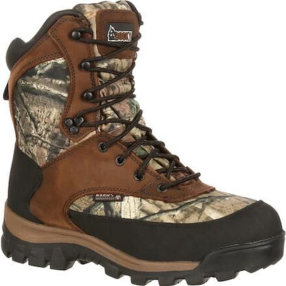 Rocky Men's 8" Core Waterproof 800g Insulated Outdoor Boot Brown/Mossy Oak Break Up - FQ0004755