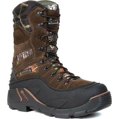 Rocky Men's 9" Blizzard Stalker Waterproof 1200g Insulated Boot Brown Mossy Oak Breakup - FQ0005452