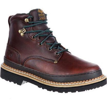 GEORGIA BOOT Men's 6" Georgia Giant Soft Toe Work Boot Soggy Brown - G6274