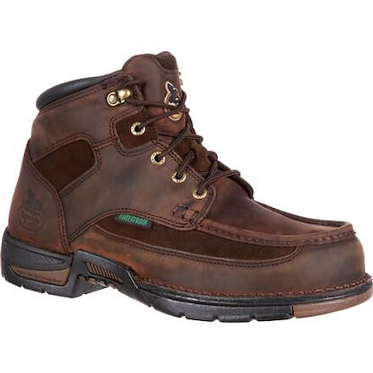 GEORGIA BOOT Men's 6" Athens Steel Toe Waterproof Work Boot Brown - G7603