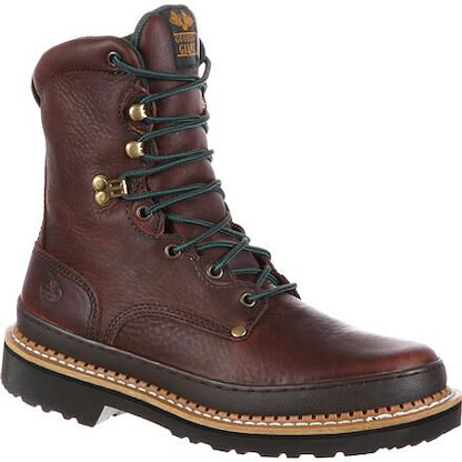 GEORGIA BOOT Men's 8" Georgia Giant Steel Toe Work Boot Soggy Brown - G8374