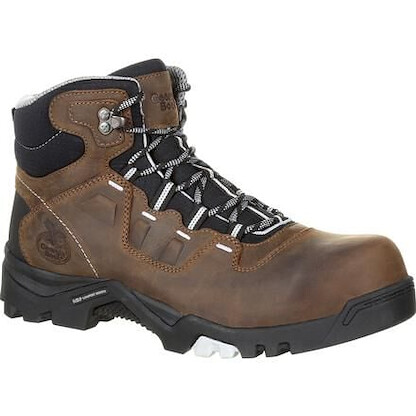 GEORGIA BOOT Men's 5" Amplitude Composite Toe Waterproof Work Boot Brown - GB00216