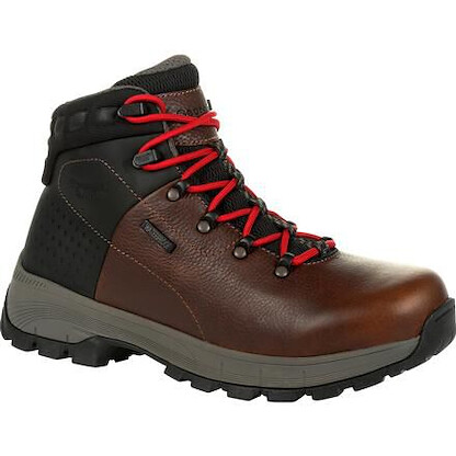 GEORGIA BOOT Men's 6" Eagle Trail Alloy Toe Waterproof Hiker Work Boot Brown - GB00397