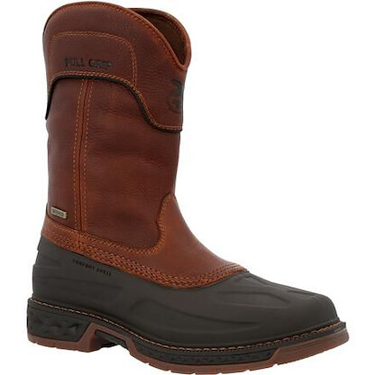 GEORGIA BOOT Men's 11" Carbo-Tec LTR Steel Toe Waterproof Pull-On Work Boot Brown - GB00471