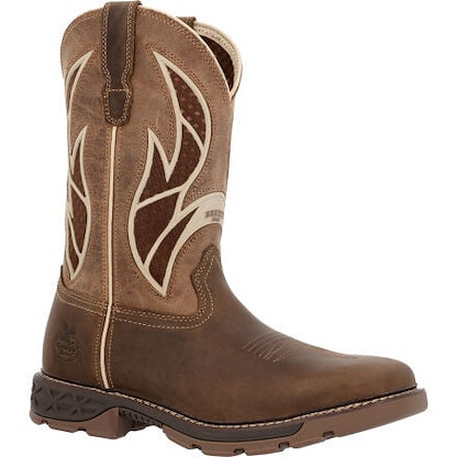 GEORGIA BOOT Men’s 11” Carbo-Tec FLX Pull-on with InsulKul™ Alloy Toe Work Boot Brown Tan - GB00711