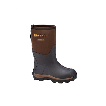 Dryshod Kids' Haymaker Hard Working Farm Boot Brown/Orange - HAY-KD-BR