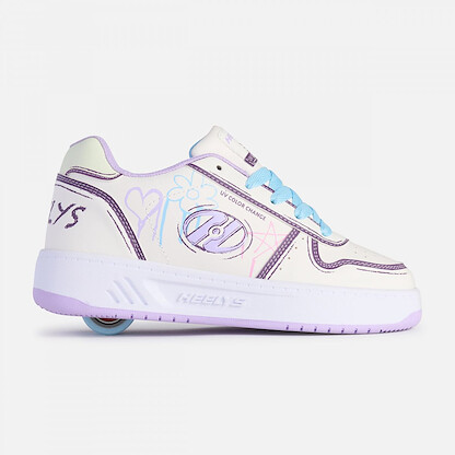 Heelys Girls' Kama-CC White/Puple/Light Blue/Pink - HE04123101