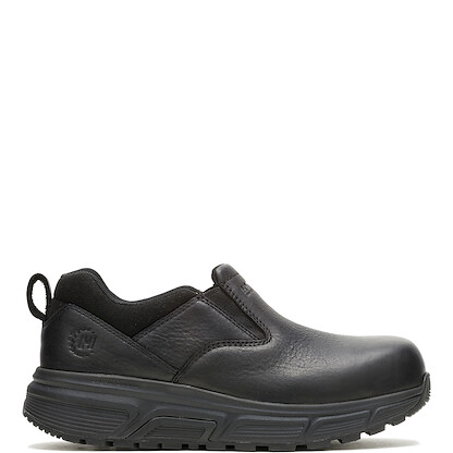 HYTEST Men's Footrests EnergyBound Nano Composite Toe Slip-On Work Shoe Black - K10100