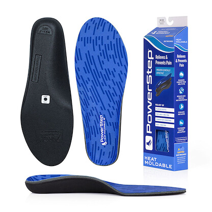 PowerStep Unisex Heat Moldable Insoles Personalized Arch Support Orthotic Blue (1 pair) - 5315-01