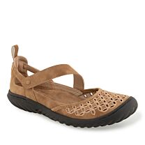 JBU Women's Bianca Adjustable Mary Jane Flat Tan - B6BCA04