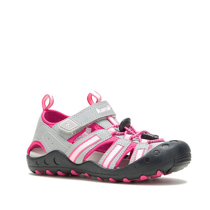Kamik Unisex Kids' Crab Gray/Pink Sandal - HK4594-GPI