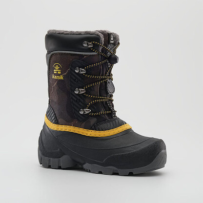 Kamik Kid's Luke 3 Insulated Waterproof Winter Boot Green Camo - NF4549-GCA